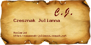 Czesznak Julianna névjegykártya